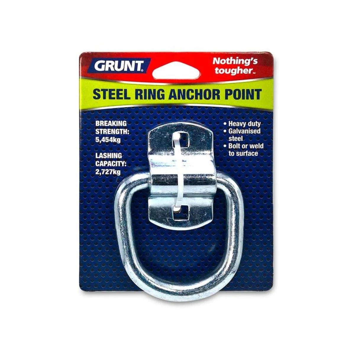 Grunt Heavy Duty Ring Anchor Point - 15mm Galvanised Steel - 2727kg Capacity