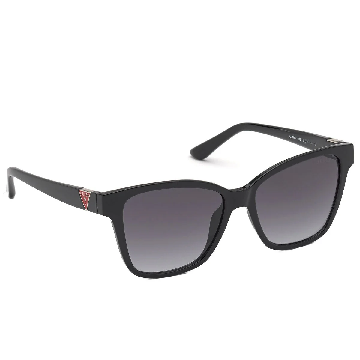 GUESS GU7776 Stylish Women's Square Sunglasses Shiny Black Gradient Smoke - Image 2