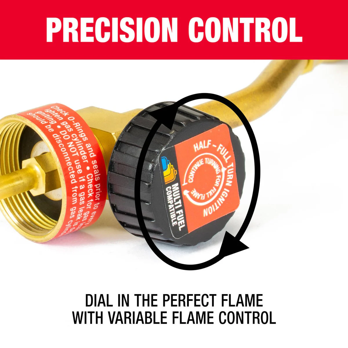 Handyman Burner Kit 5 Piece - Multi-Fuel Torch Set - Adjustable Flame Control - 45mm x 190mm x 80mm - Image 4
