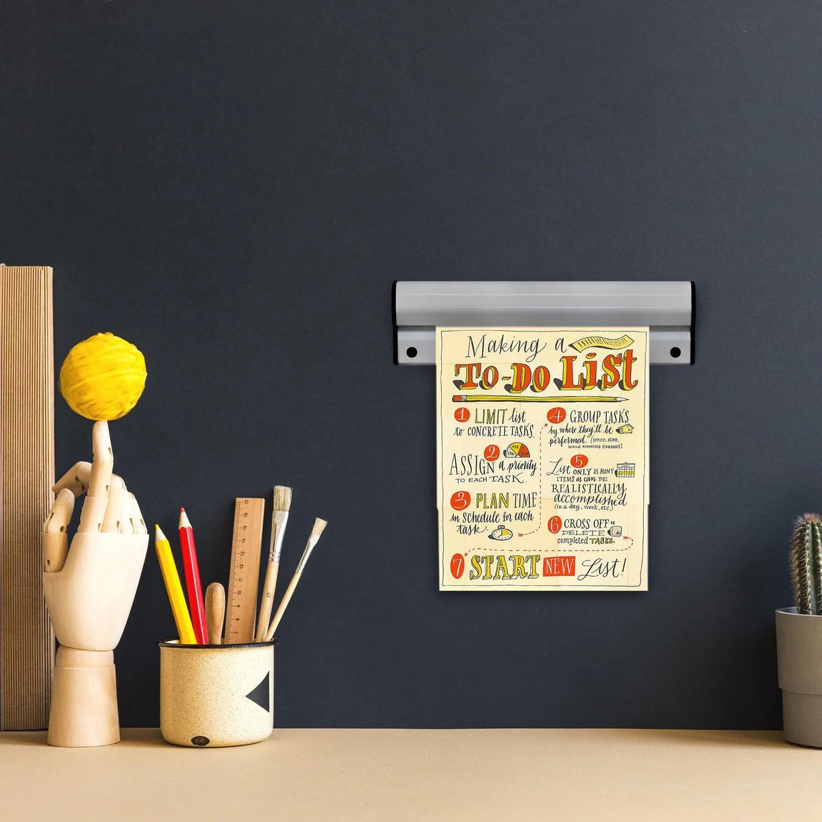 Hangman 6 Clip Strip Picture Hanger - 6 Strips - 153mm x 131mm - Brushed Aluminum - Easy Paper Glide - Image 3