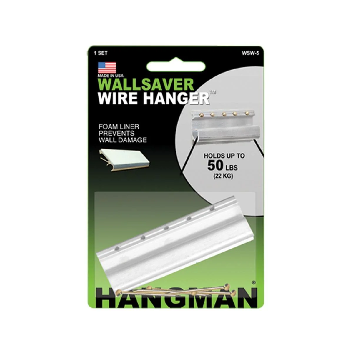Hangman Wall Hanger - 22kg Load Capacity - 7cm Picture Hanger