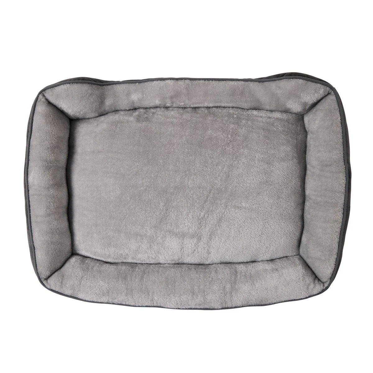Happy Tails Large Grey Lounger Bed 90 x 60 cm - Plush Comfort for Pets - Image 3