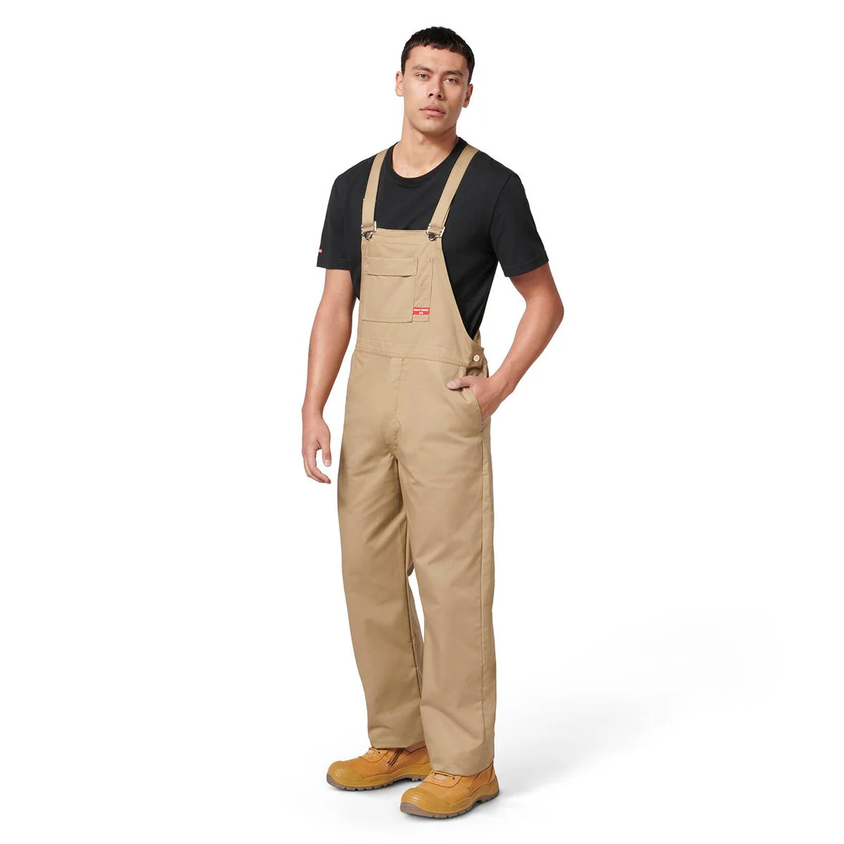 Hard Yakka Bib Brace Overalls Size 112 - Khaki - Durable Cotton Drill - Image 2