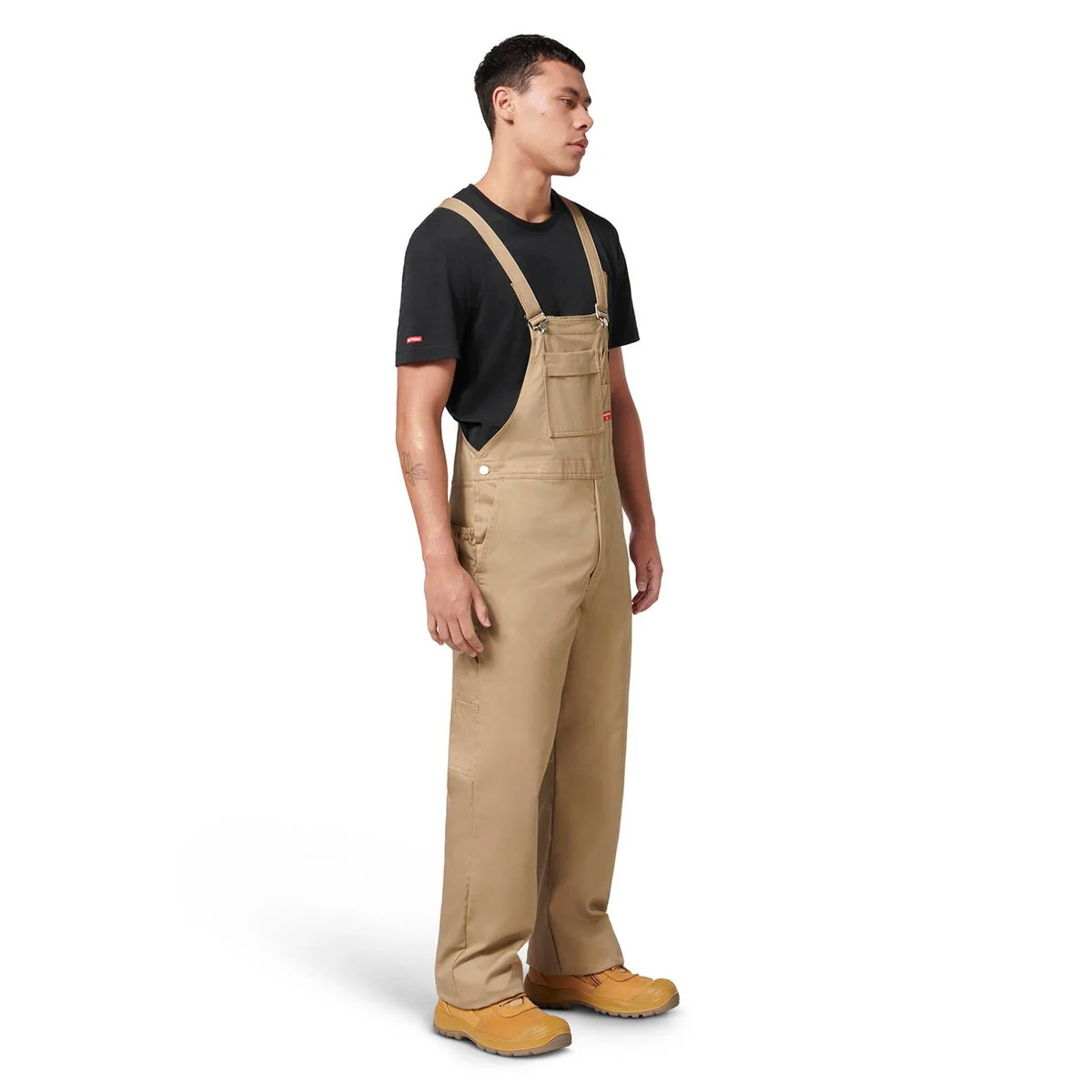 Hard Yakka Bib Brace Overalls Size 112 - Khaki - Durable Cotton Drill - Image 4