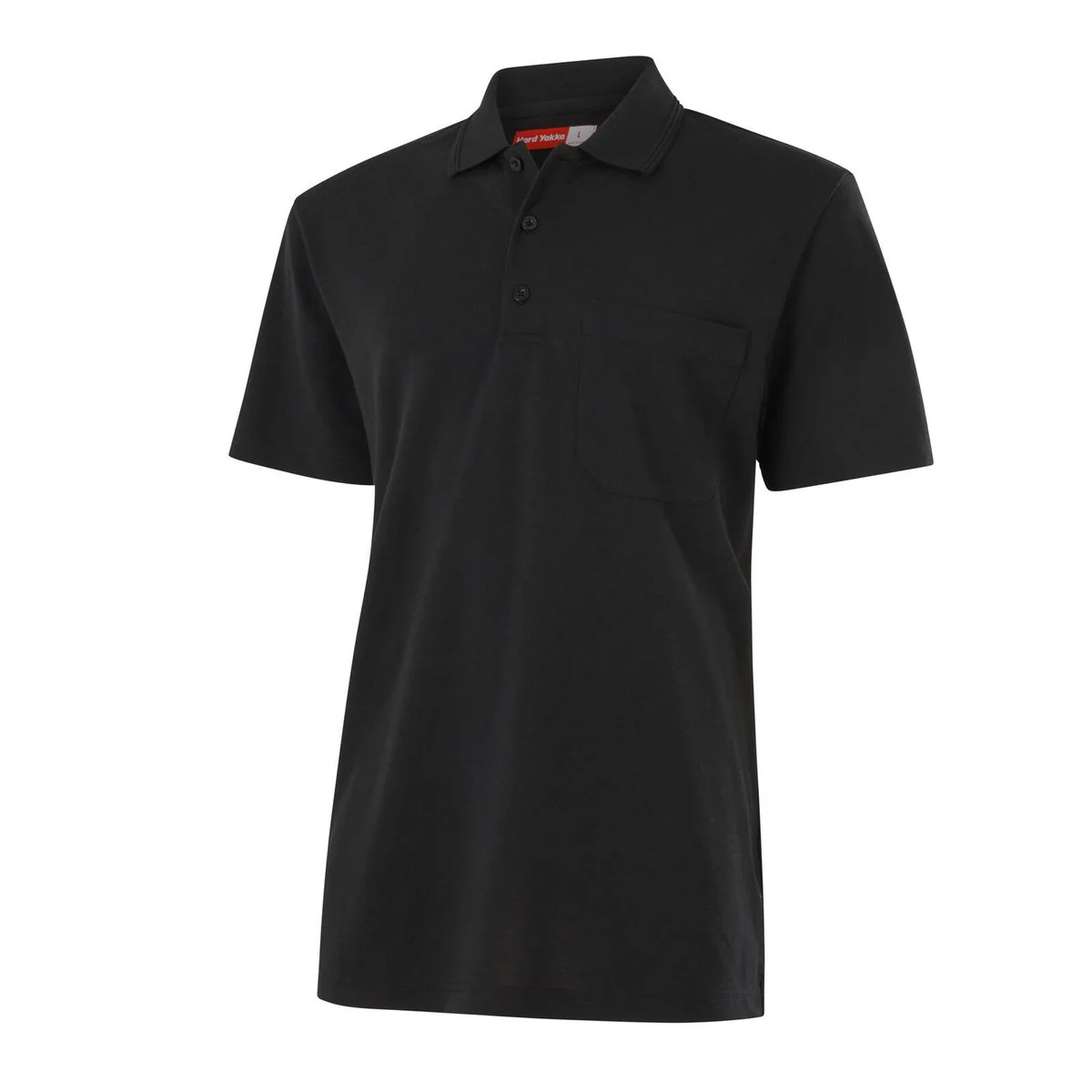 Hard Yakka Black Short Sleeve Polo XL - Durable Work Shirt - Regular Fit - Image 2