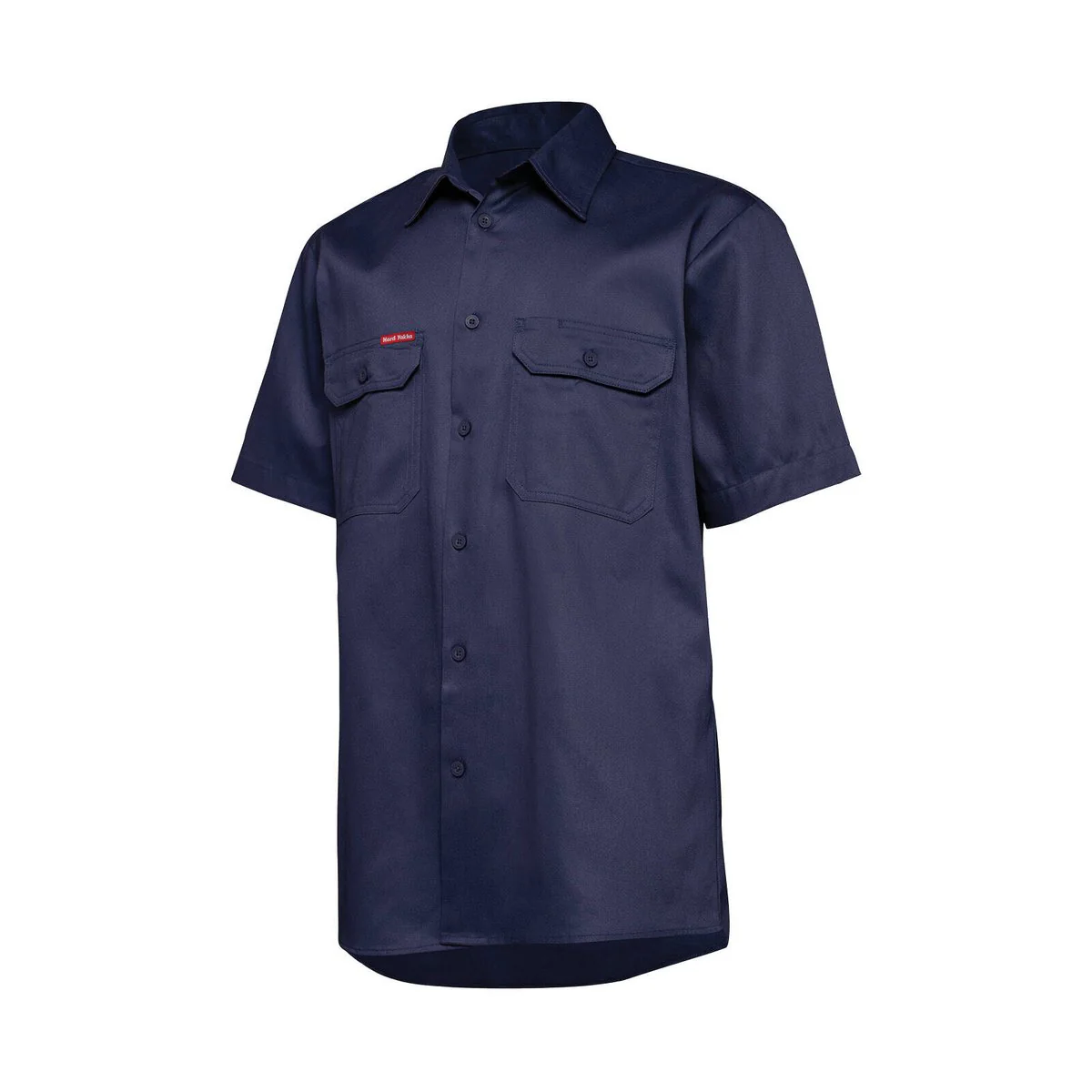 Hard Yakka Core Lightweight Vented Short Sleeve Shirt Size S - Navy - Breathable Cotton - Twin Chest Pockets
