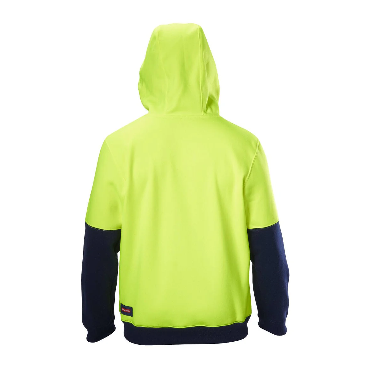 Hard Yakka Hi Vis Hoodie L - Yellow Navy - Brushed Fleece - Pockets - Image 2