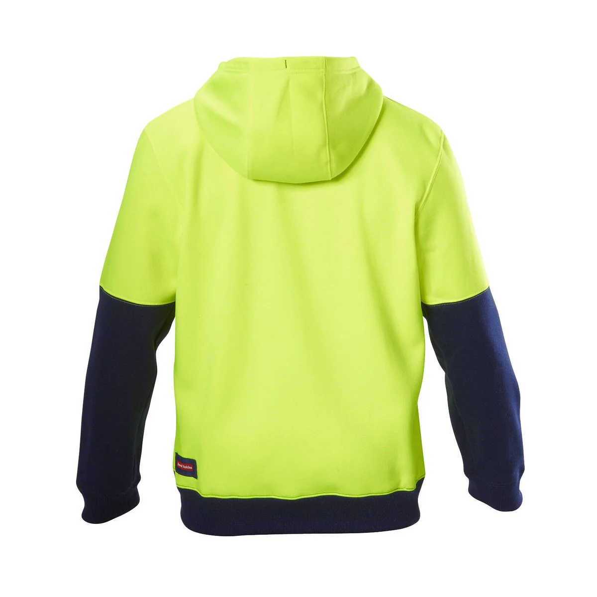 Hard Yakka Hi Vis Hoodie L - Yellow Navy - Brushed Fleece - Pockets - Image 4