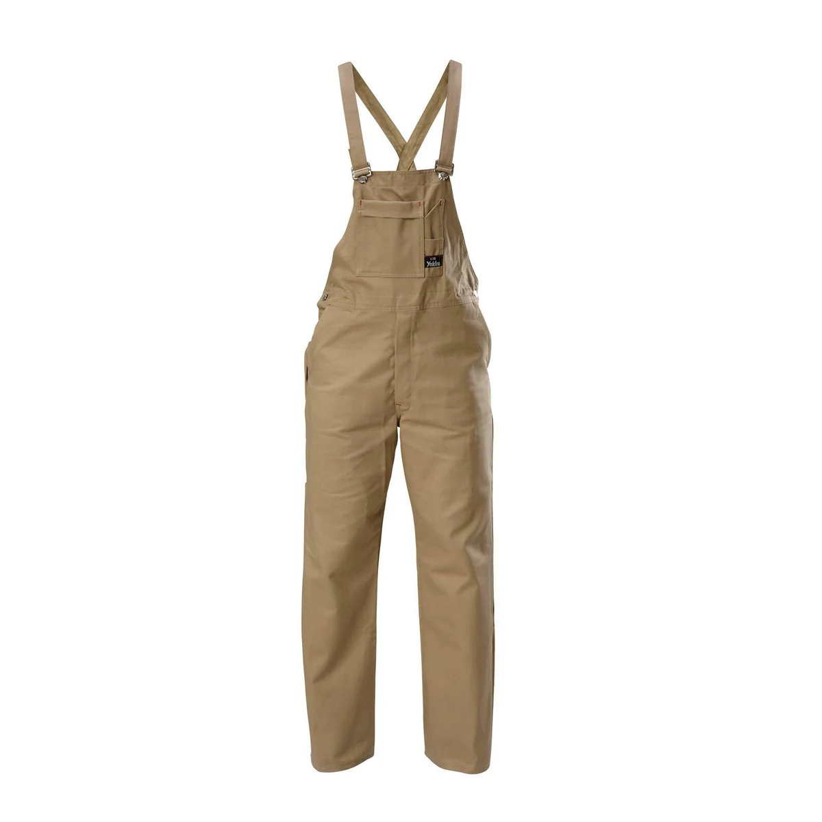 Hard Yakka Khaki Bib Brace Overalls Size 82 - Durable Cotton Drill - Adjustable Straps