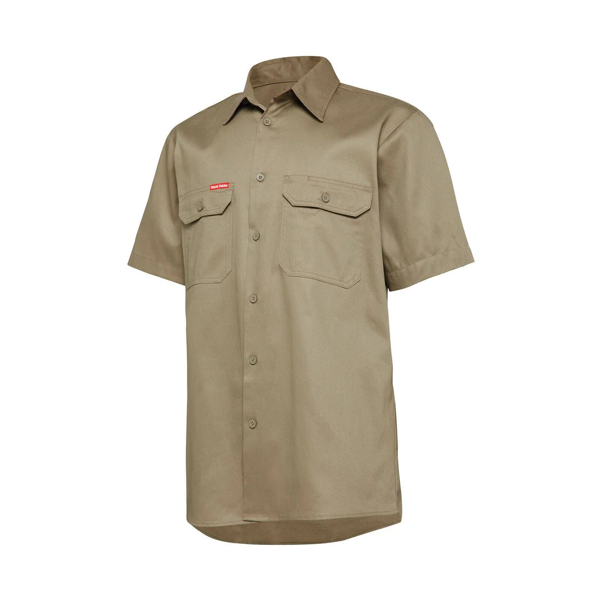 Hard Yakka Khaki Core Lightweight Vented Short Sleeve Shirt 2XL - Breathable Cotton - Relaxed Fit