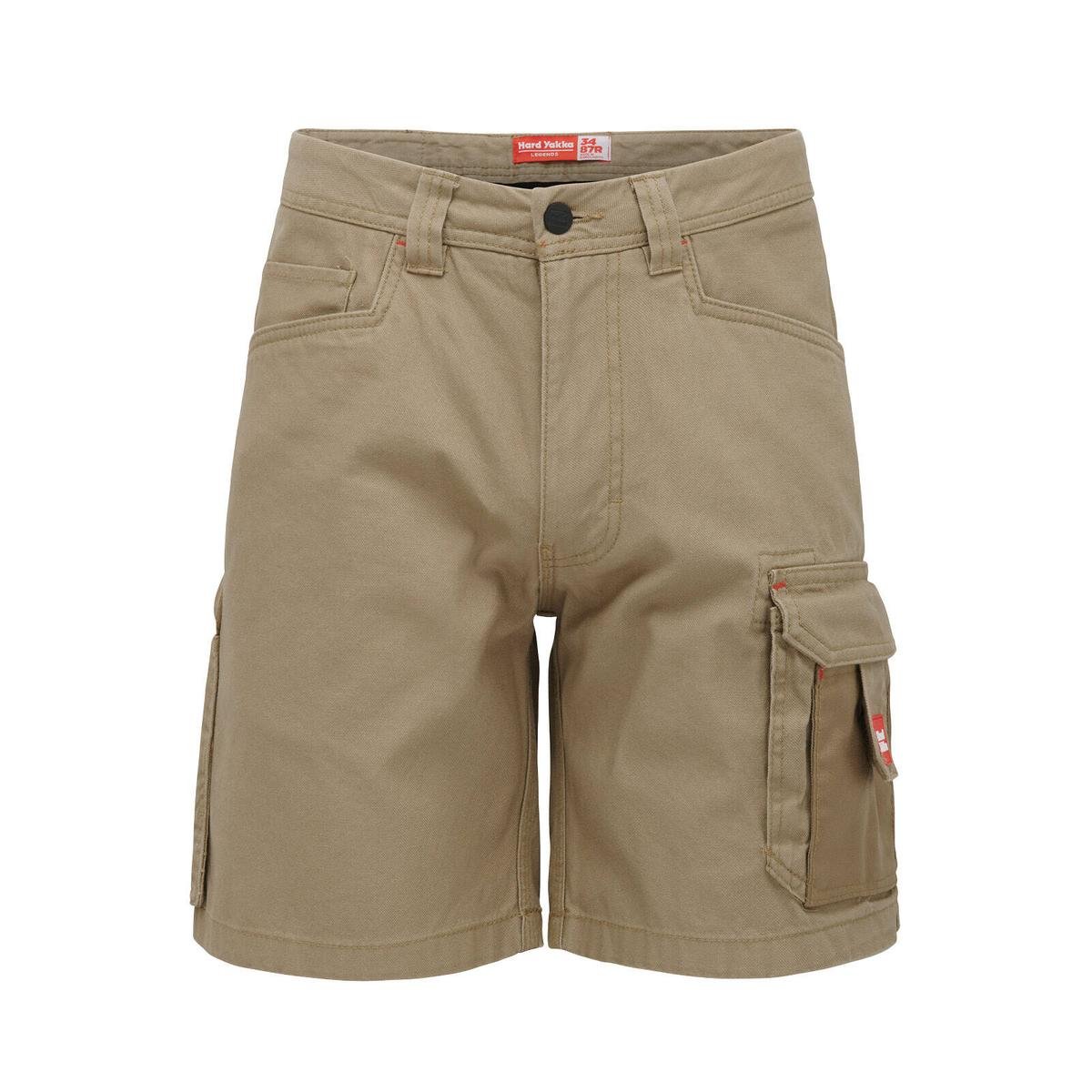 Hard Yakka Khaki Legends Cargo Shorts 107R - Durable - Relaxed Fit - Multiple Pockets