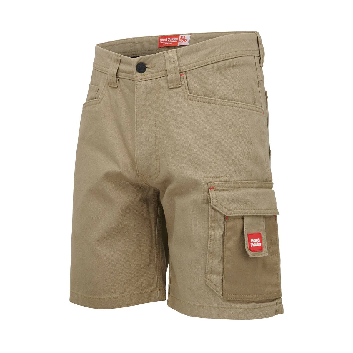 Hard Yakka Khaki Legends Cargo Shorts 107R - Durable - Relaxed Fit - Multiple Pockets - Image 2