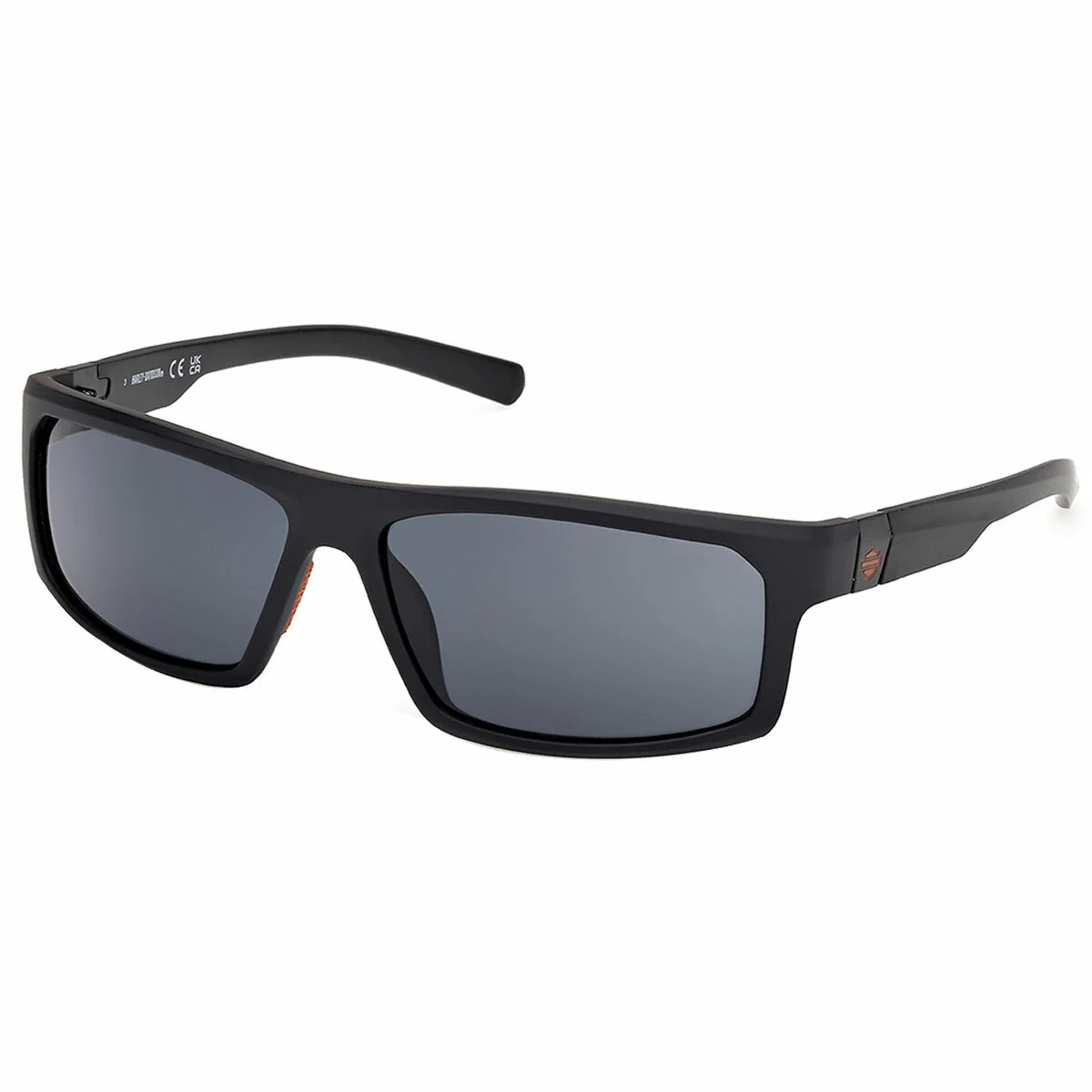 Harley Davidson HD00023 02A Men's Rectangular Sunglasses Smoke Matte Black