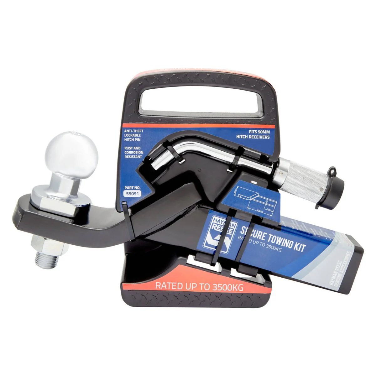 Hayman Reese 3500kg Tow Ball Mount Security Kit 55091 - 50mm - Anti-Theft