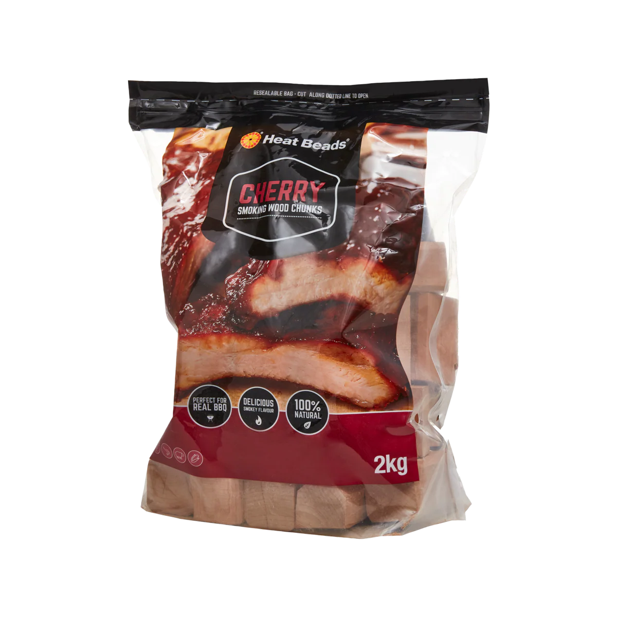 Heat Beads 2kg Cherry Smoking Chunks BBQ Fuel - 2kg Bag - Cherry - Image 2