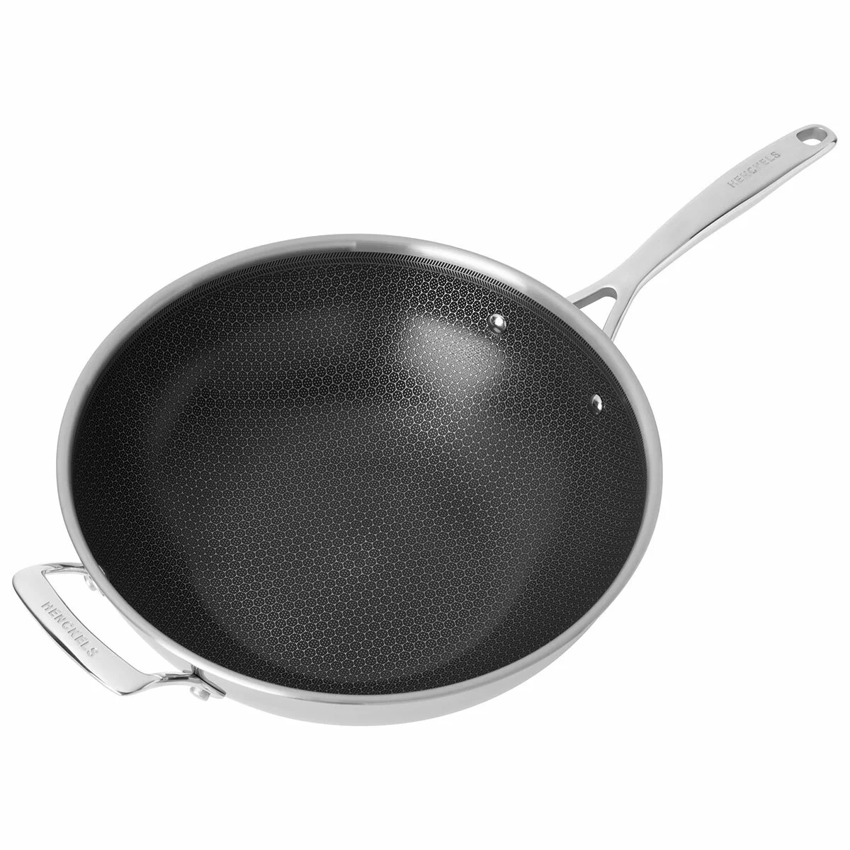 Henckels Paradigm Non-Stick Wok with Lid 30cm Heavy Duty Tri-Ply Stainless - Image 2