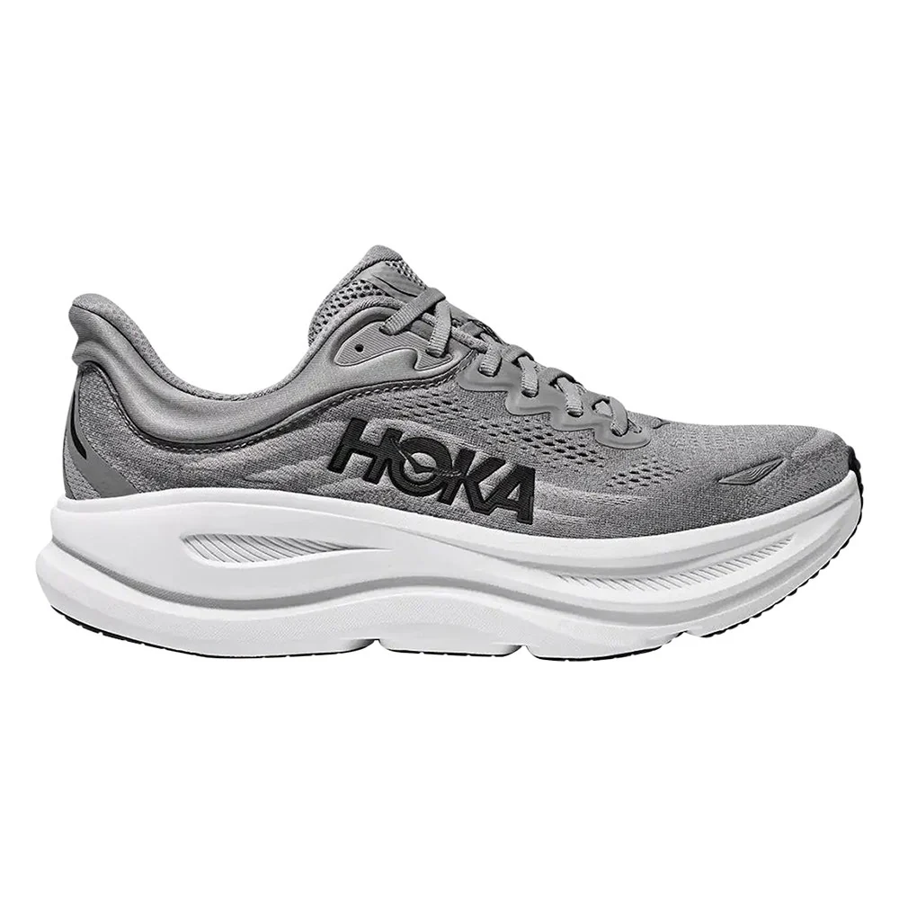 Hoka Men's Bondi 9 Running Shoes Galactic Grey/Stellar Grey - Image 2