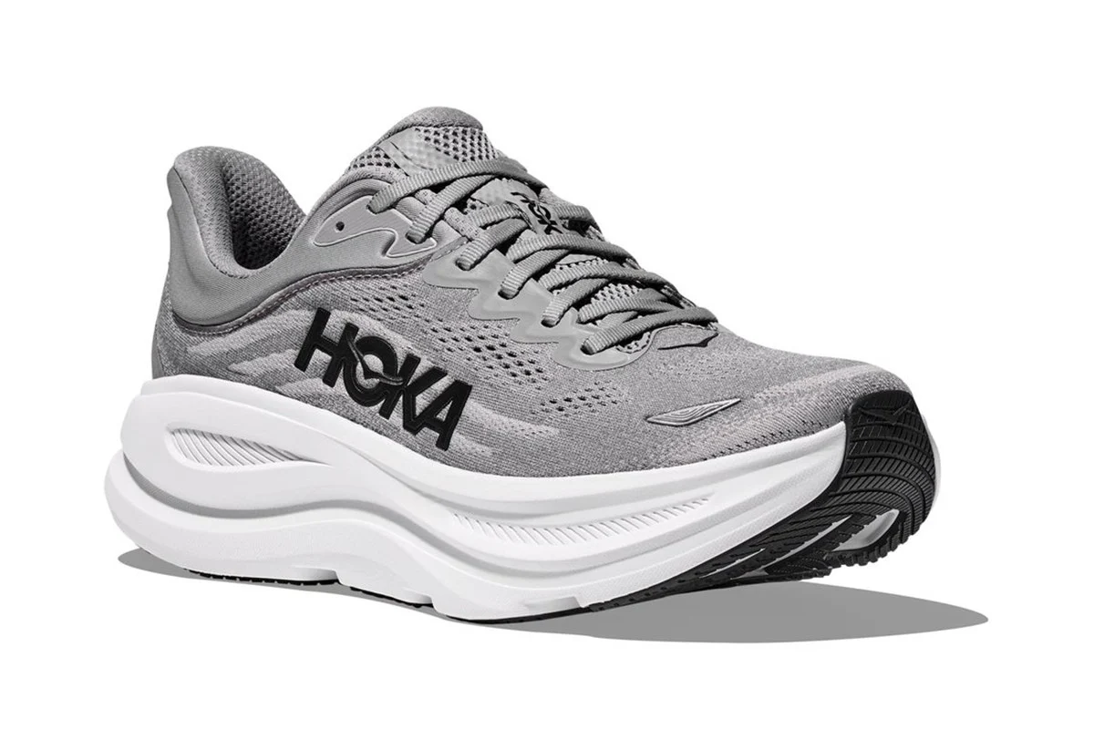 Hoka Men's Bondi 9 Running Shoes Galactic Grey/Stellar Grey - Image 5