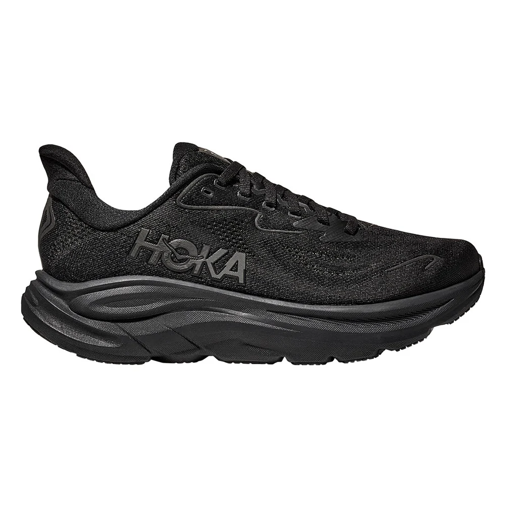 Hoka Men's Clifton 10 Running Shoes Black/Black - Image 2