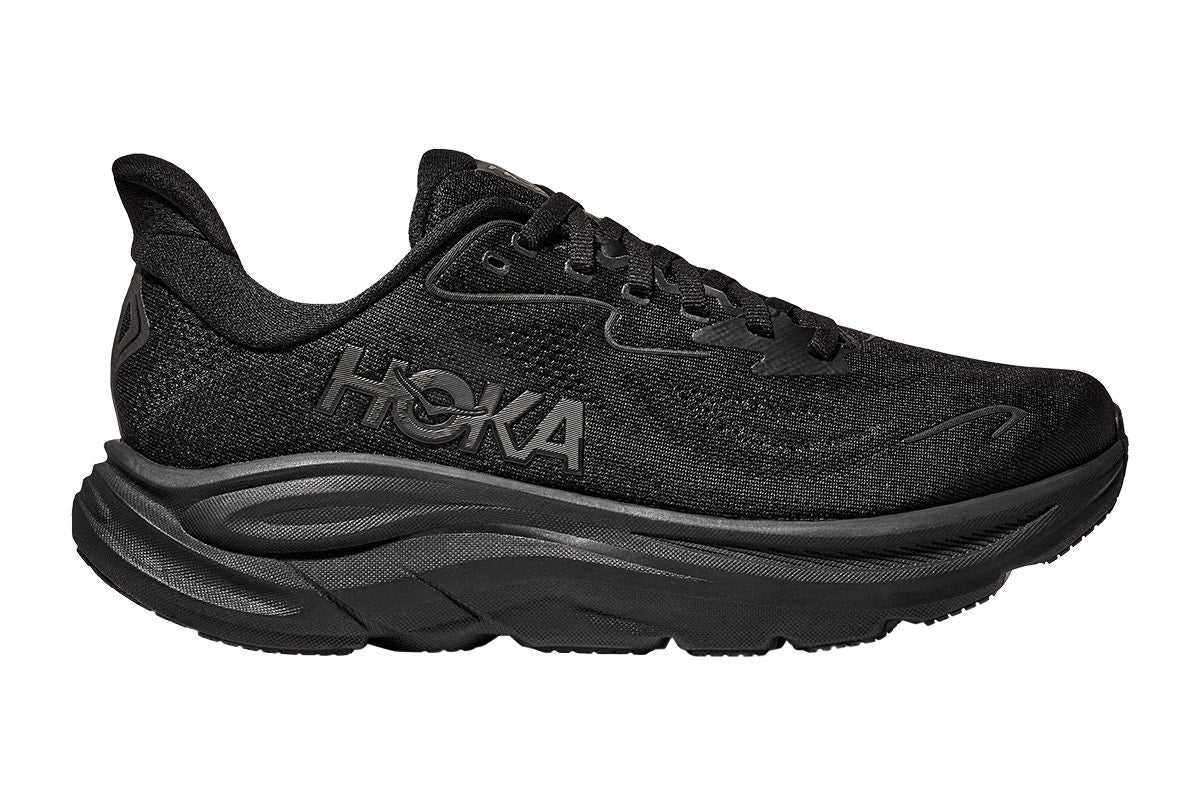 Hoka Men's Clifton 10 Running Shoes Black/Black - Image 3