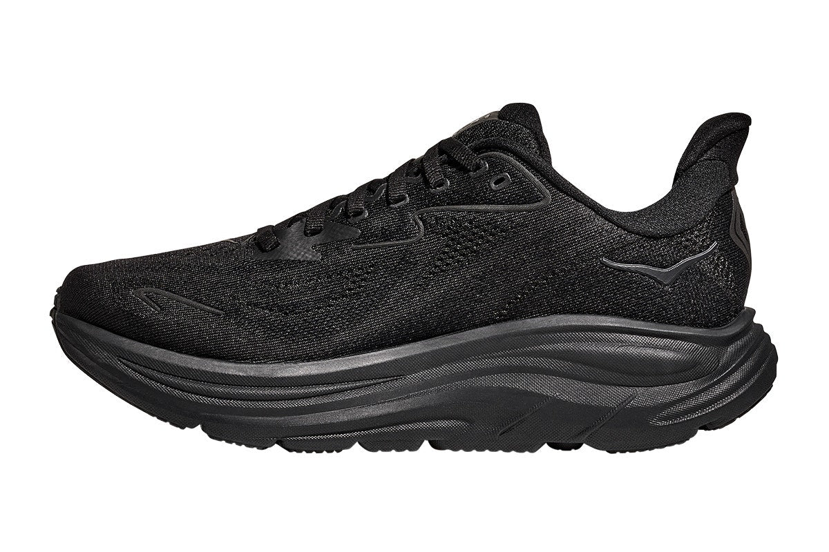 Hoka Men's Clifton 10 Running Shoes Black/Black - Image 4