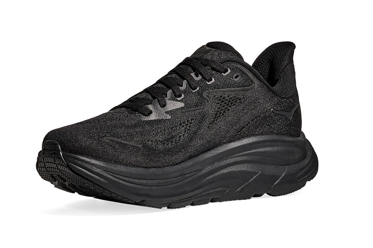 Hoka Men's Clifton 10 Running Shoes Black/Black - Image 6