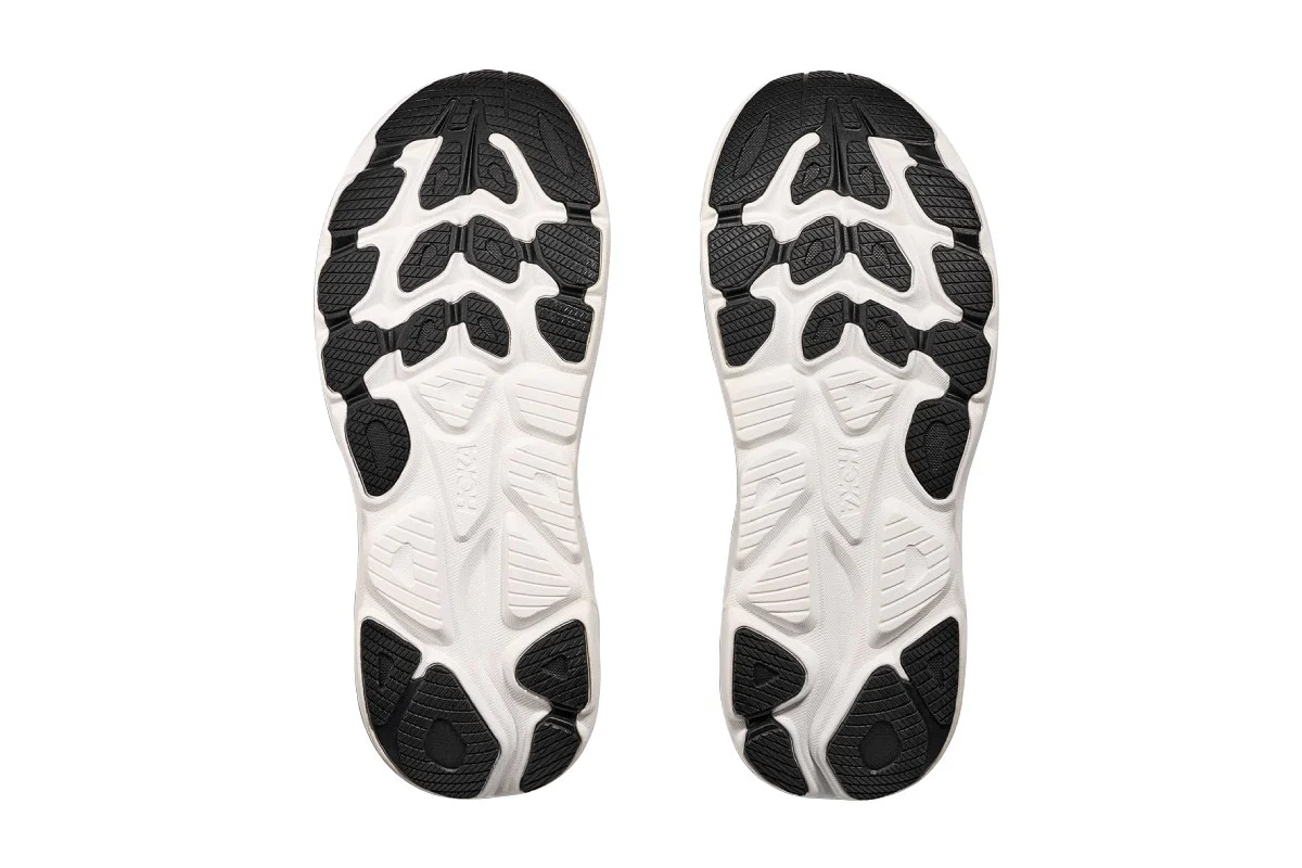 Hoka Men's Clifton 10 Running Shoes Black/White - Image 8