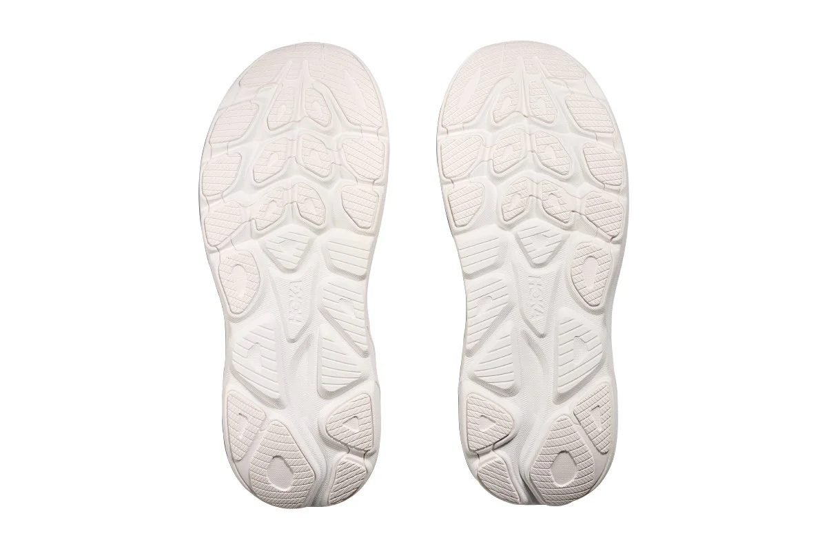 Hoka Men's Clifton 10 Running Shoes White/White - Image 3