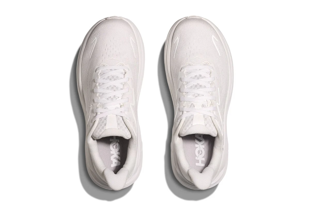 Hoka Men's Clifton 10 Running Shoes White/White - Image 5