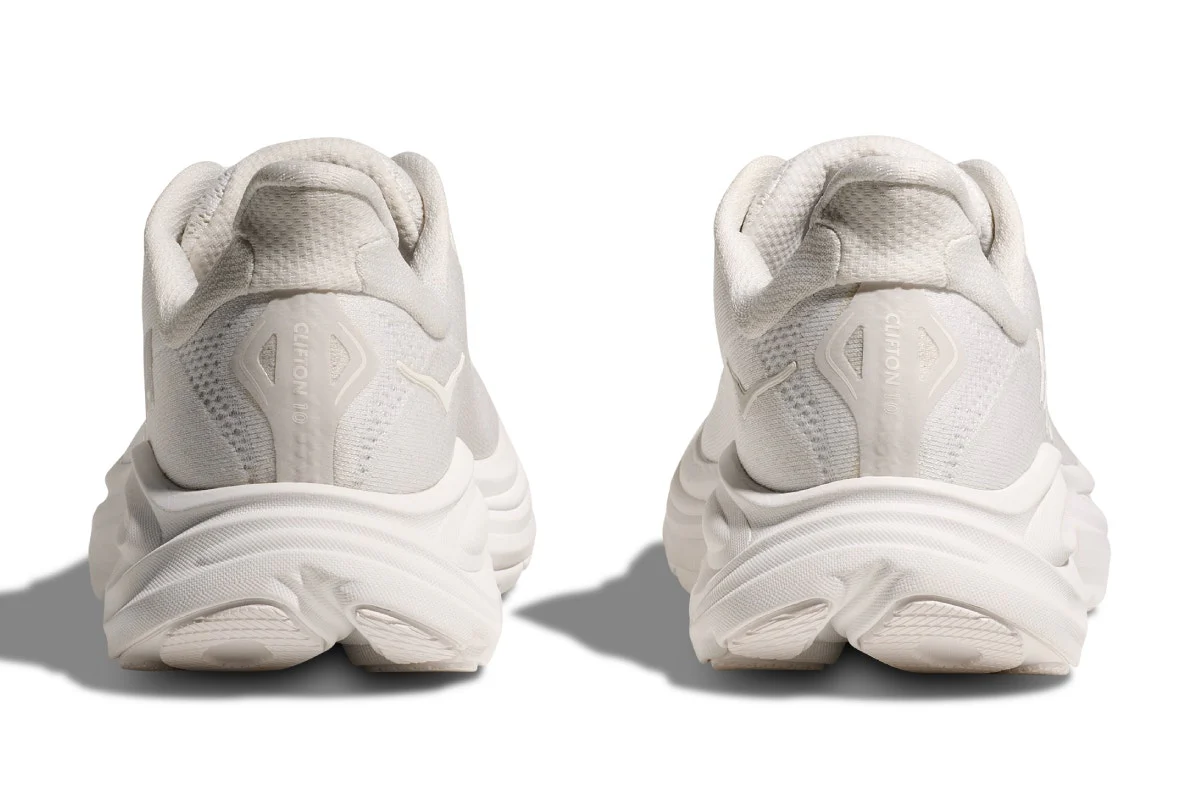 Hoka Men's Clifton 10 Running Shoes White/White - Image 8