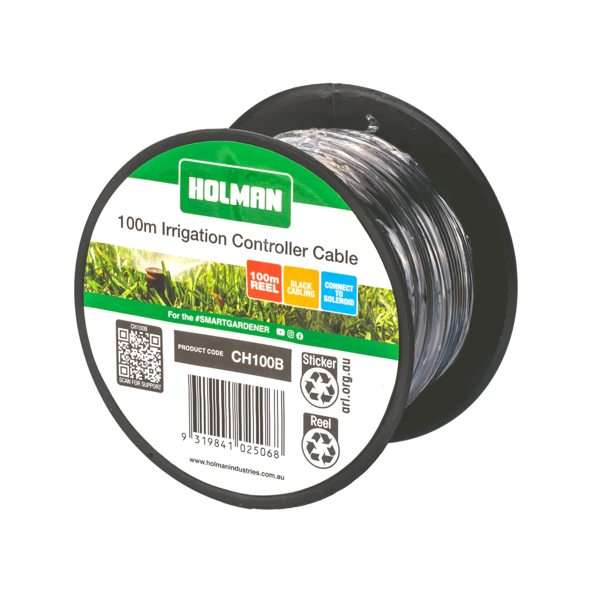 Holman 100m Black Wire Irrigation Cable - 100m - Black Wire - Durable