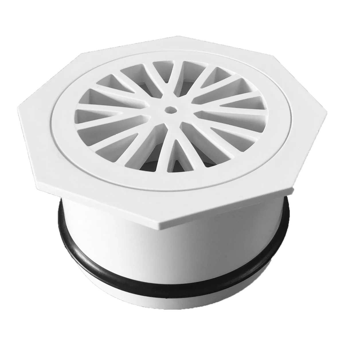 Holman 100mm Octagon Floor Grate - PVC - Grey - Durable Design