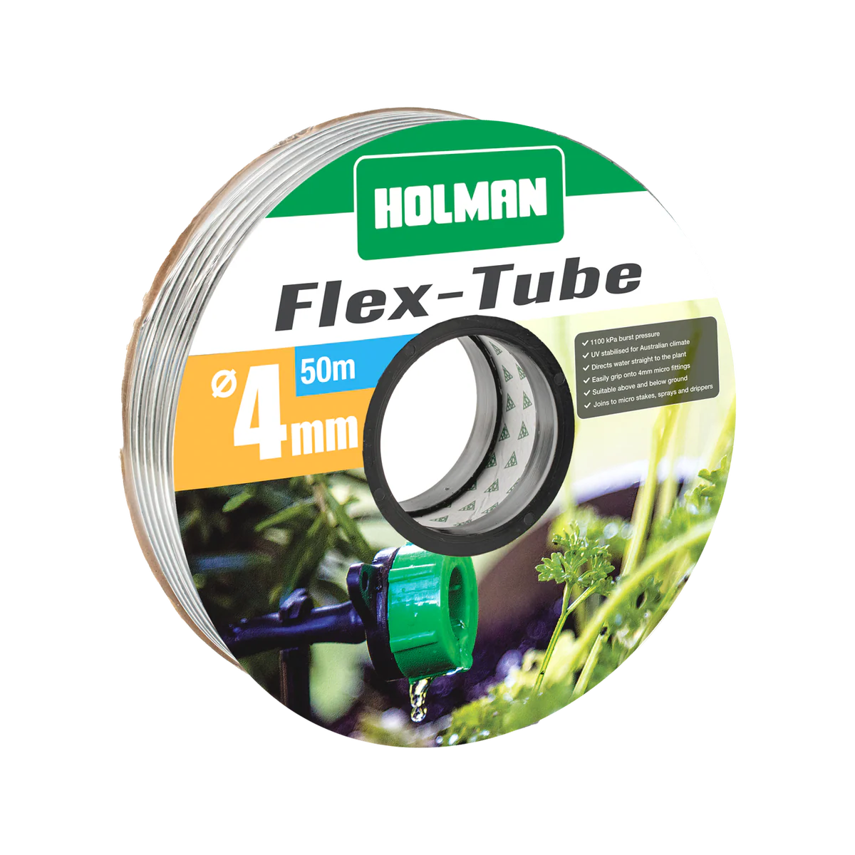 Holman 4mm EZY Flex Tube 50m Flexible PVC Strong Grip