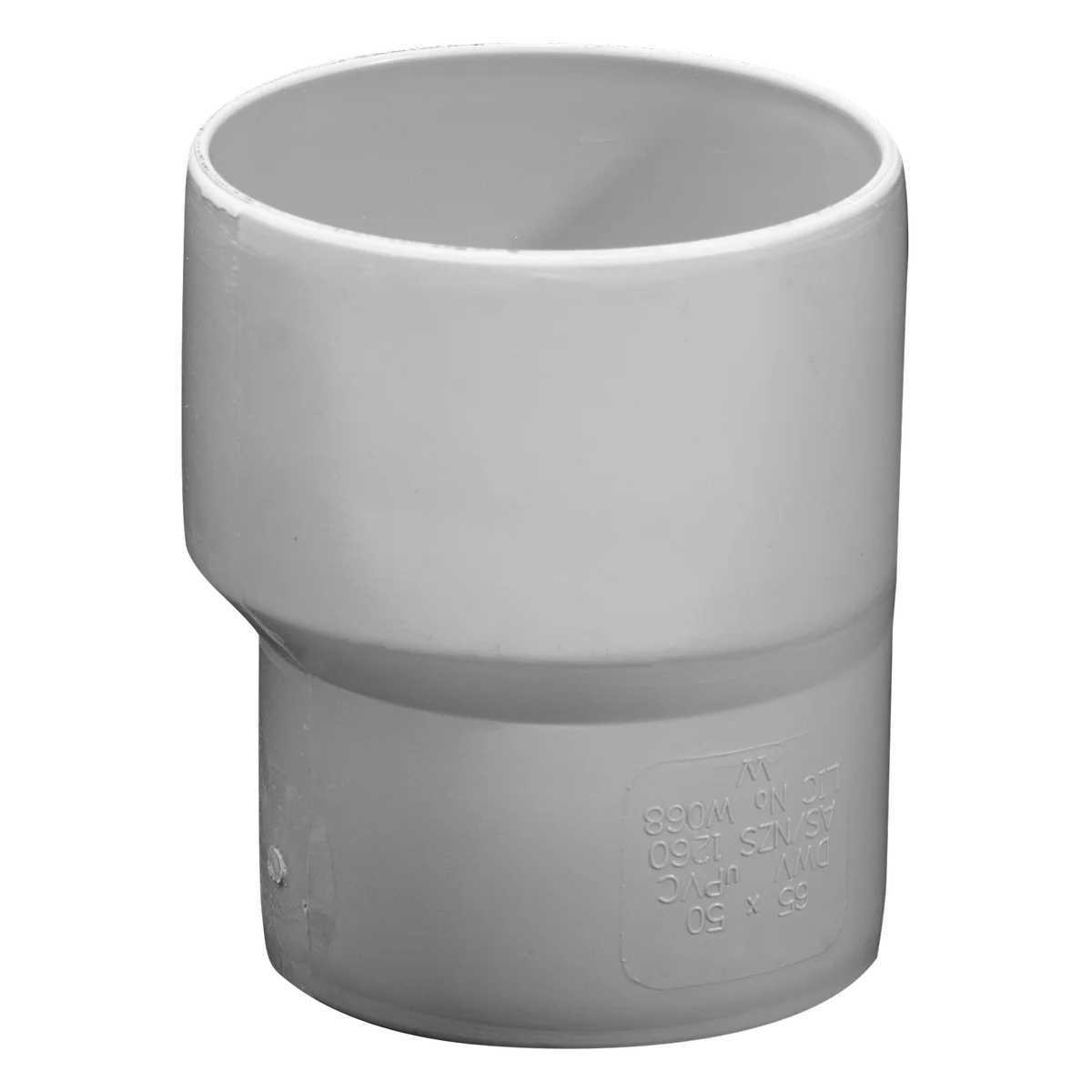Holman 65mm x 50mm PVC DWV Taper Level Invert - Sewer & Vent Use
