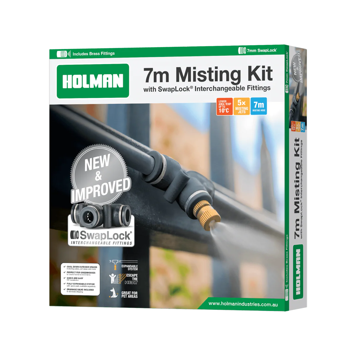 Holman 7m Misting Kit - Outdoor Cooling System with SwapLock Fittings