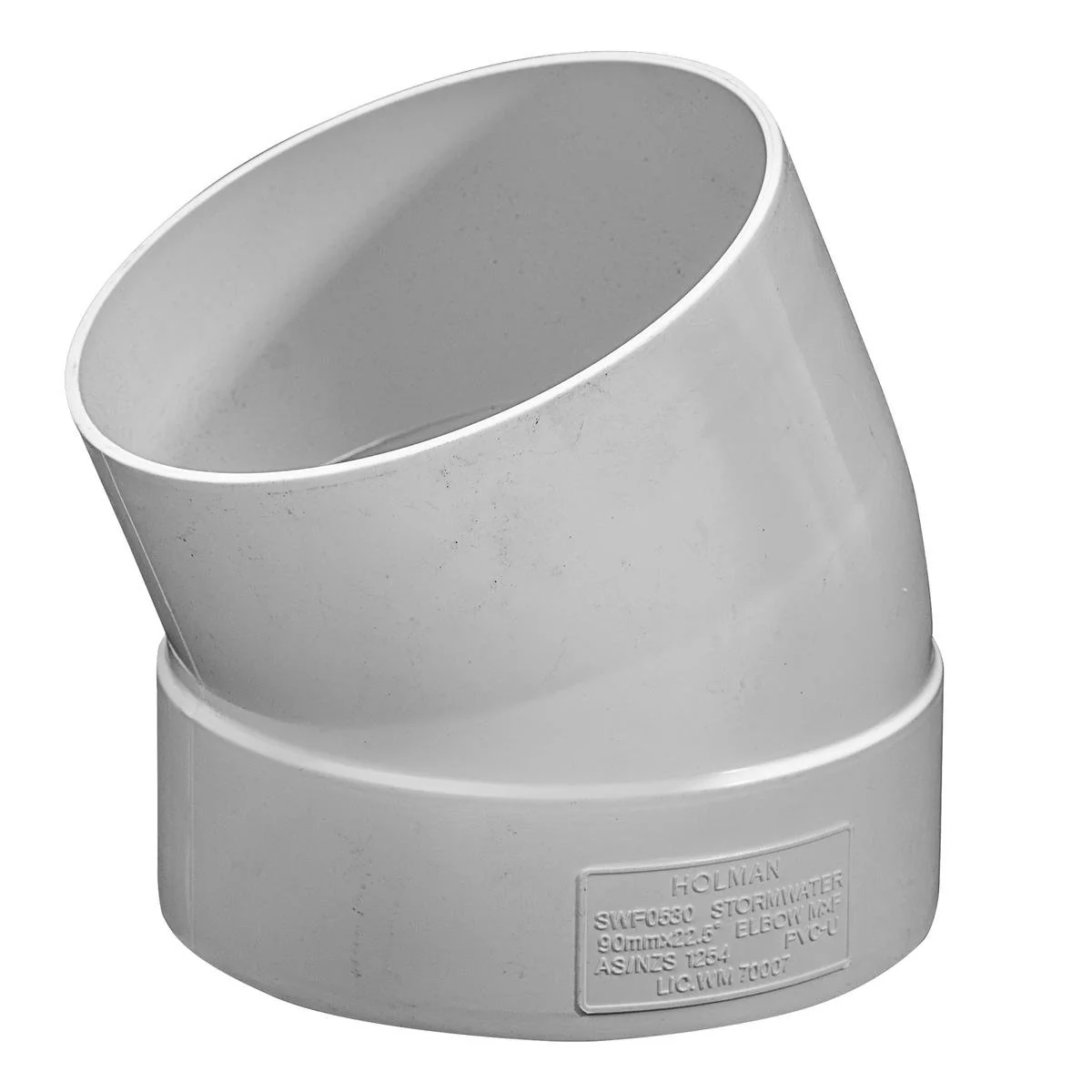 Holman 90mm Stormwater Elbow 22.5° PVC Connection Bend Durable