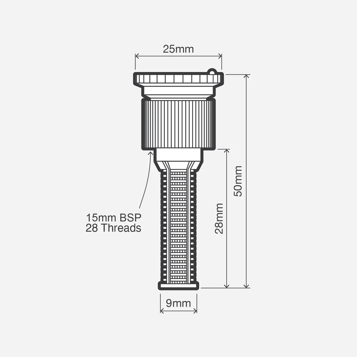Holman Adjustable Nozzle - 2.4M - Plastic - 0 to 360 Degree Spray - Image 2