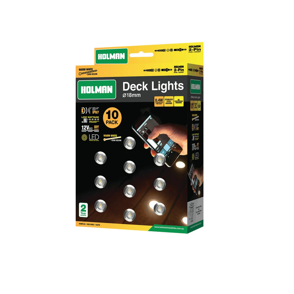 Holman Deck Light - 18mm - Stainless Steel - Waterproof IP67 - Image 3