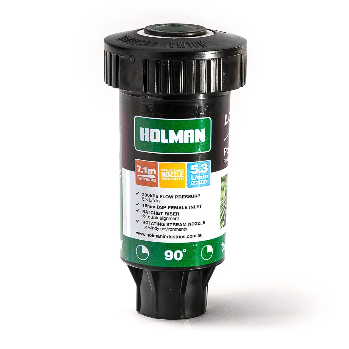 Holman Pop-up Sprinkler - 50mm - Plastic - Long Throw Rotating Stream - Image 2