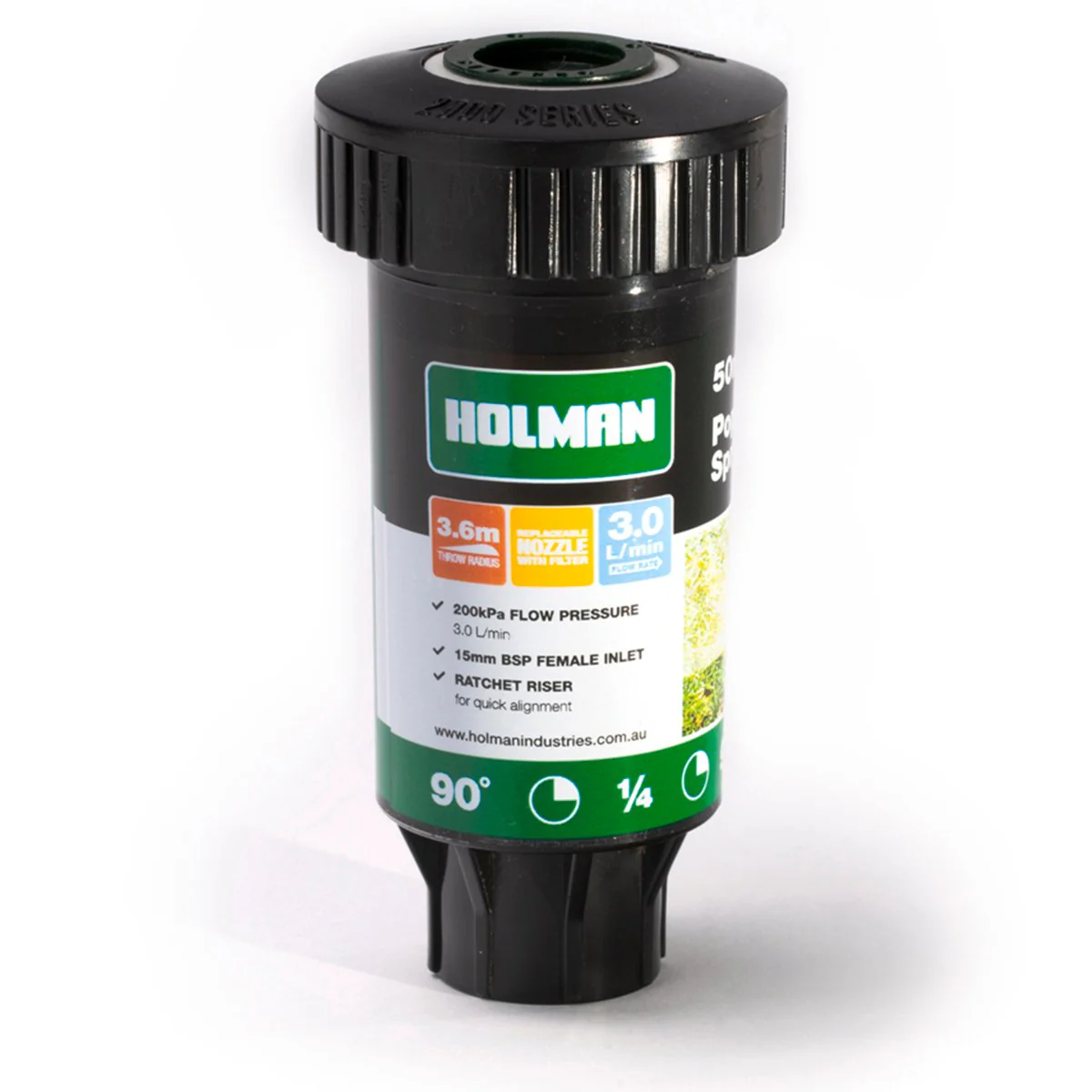 Holman Pop Up Sprinkler - 50mm - Plastic - Quarter Circle Spray - Image 2