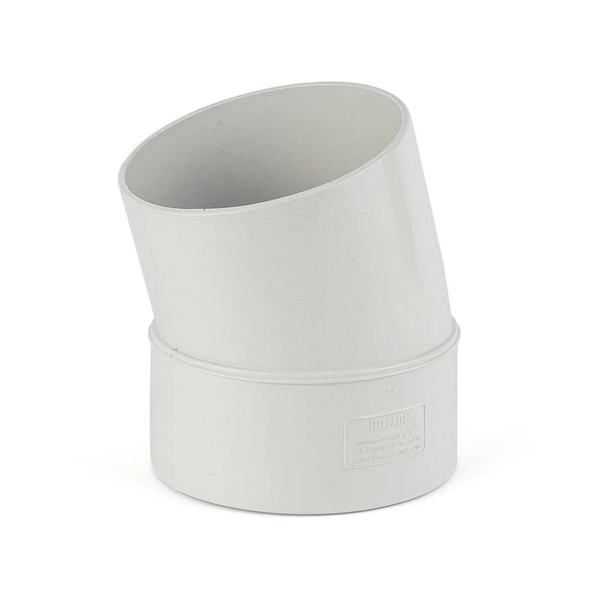 Holman PVC DWV Bend - 100mm - Grey - Male & Female 15°