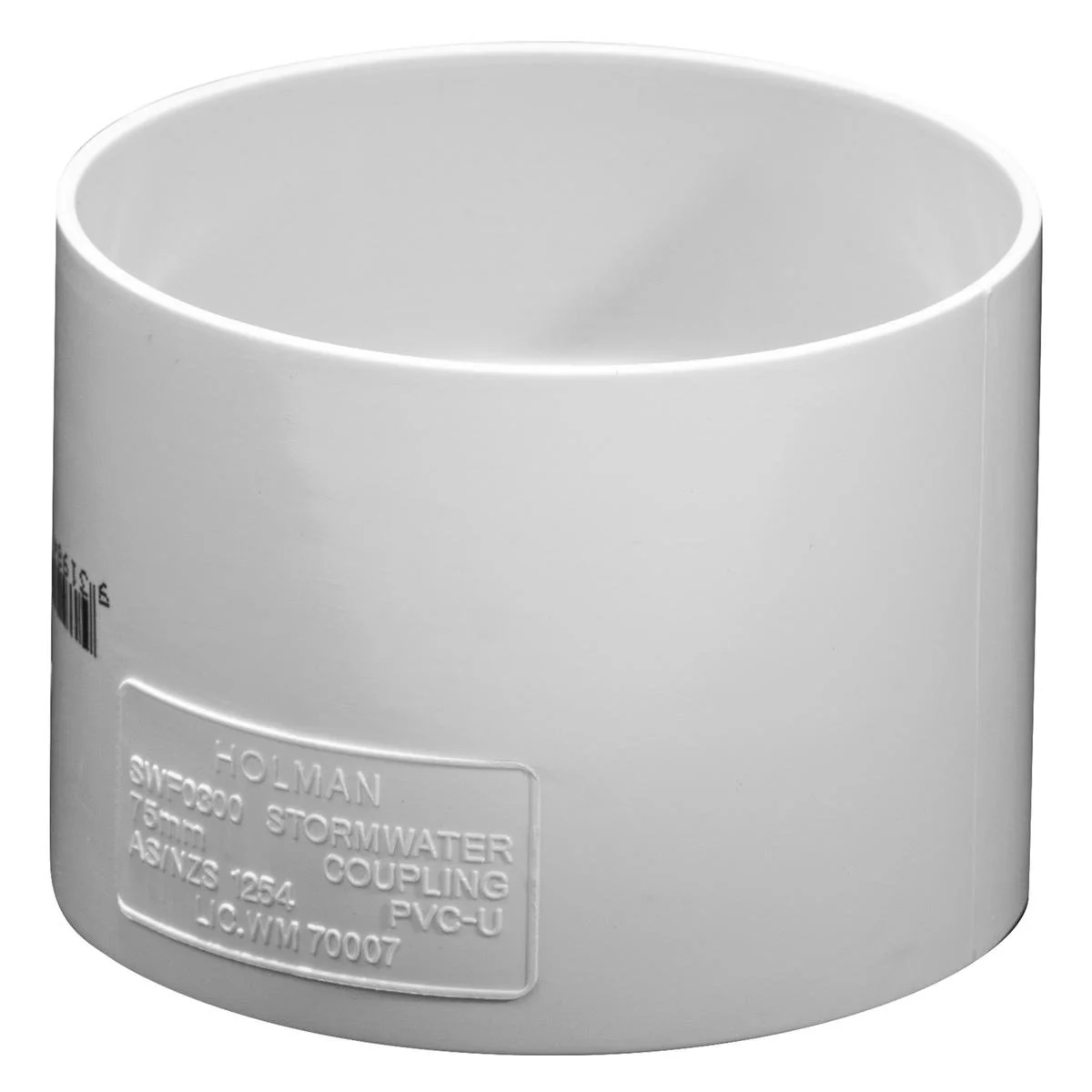 Holman Stormwater Coupling - 75mm - PVC - Watermark Approved