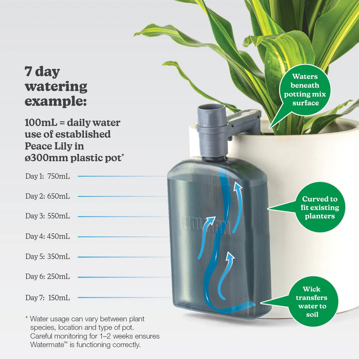 Holman Watermate Self Watering Tank 750ml - Efficient Plant Hydration - Image 3