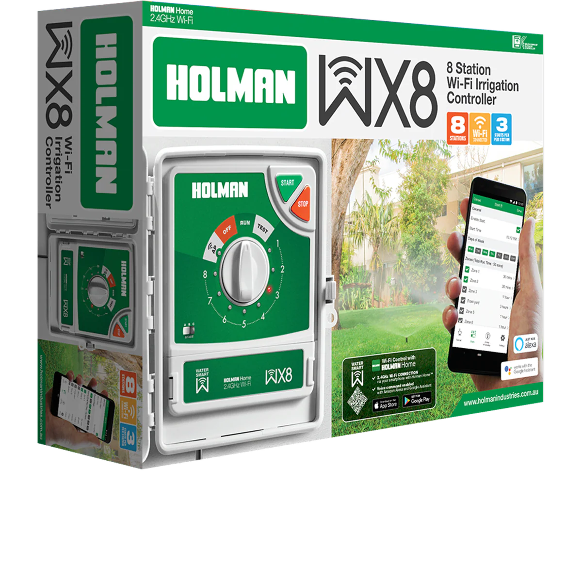 Holman Wi-Fi Irrigation Controller - 8 Zones - Plastic - App Controlled - Image 3