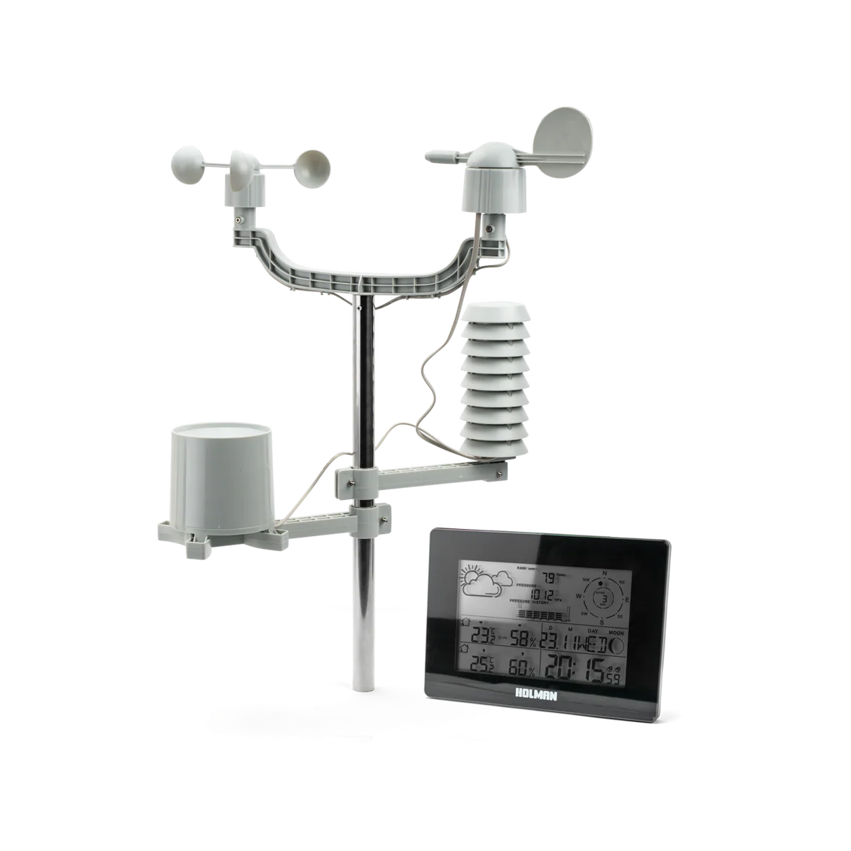 Holman Wireless Data Centre Weather Station - 410mm Plastic - Accurate Readings