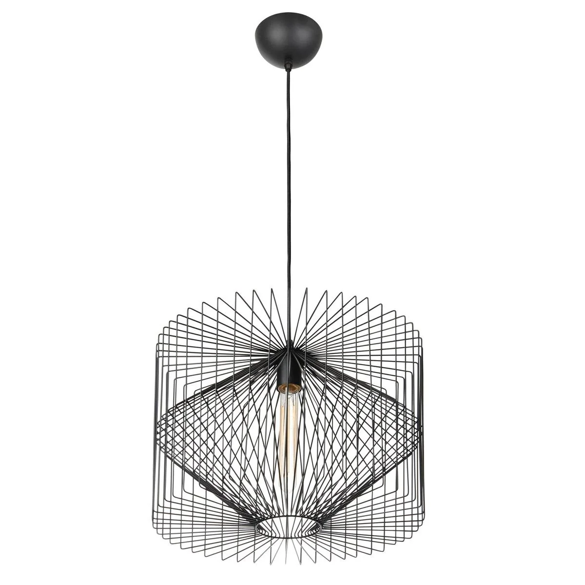 Home Design Black Vogue Pendant Light - 450mm Metal - Modern Style