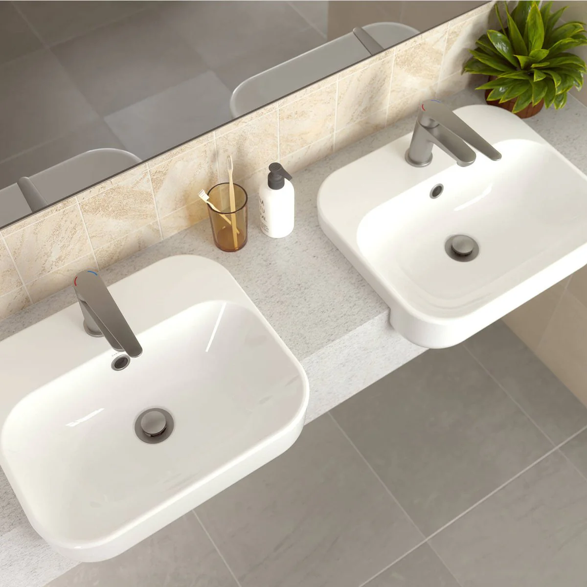 Homecare By Caroma Basin Mixer - Brushed Nickel - 40mm x 150mm x 175mm - Lead-Free Brass - Durable - Image 5