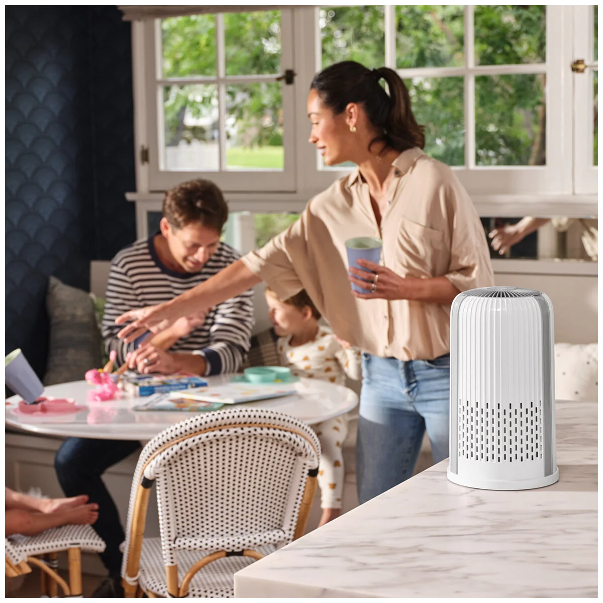 Homedics Portable 4-in-1 HEPA Air Purifier AP-T12WT-AU 360° White - Image 8