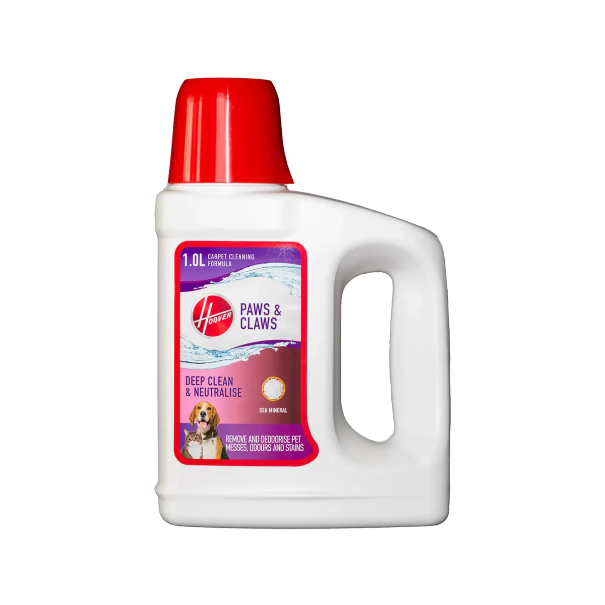 Hoover Paws Claws Cleaning Solution - 1L - Enzymatic Pet Stain Remover