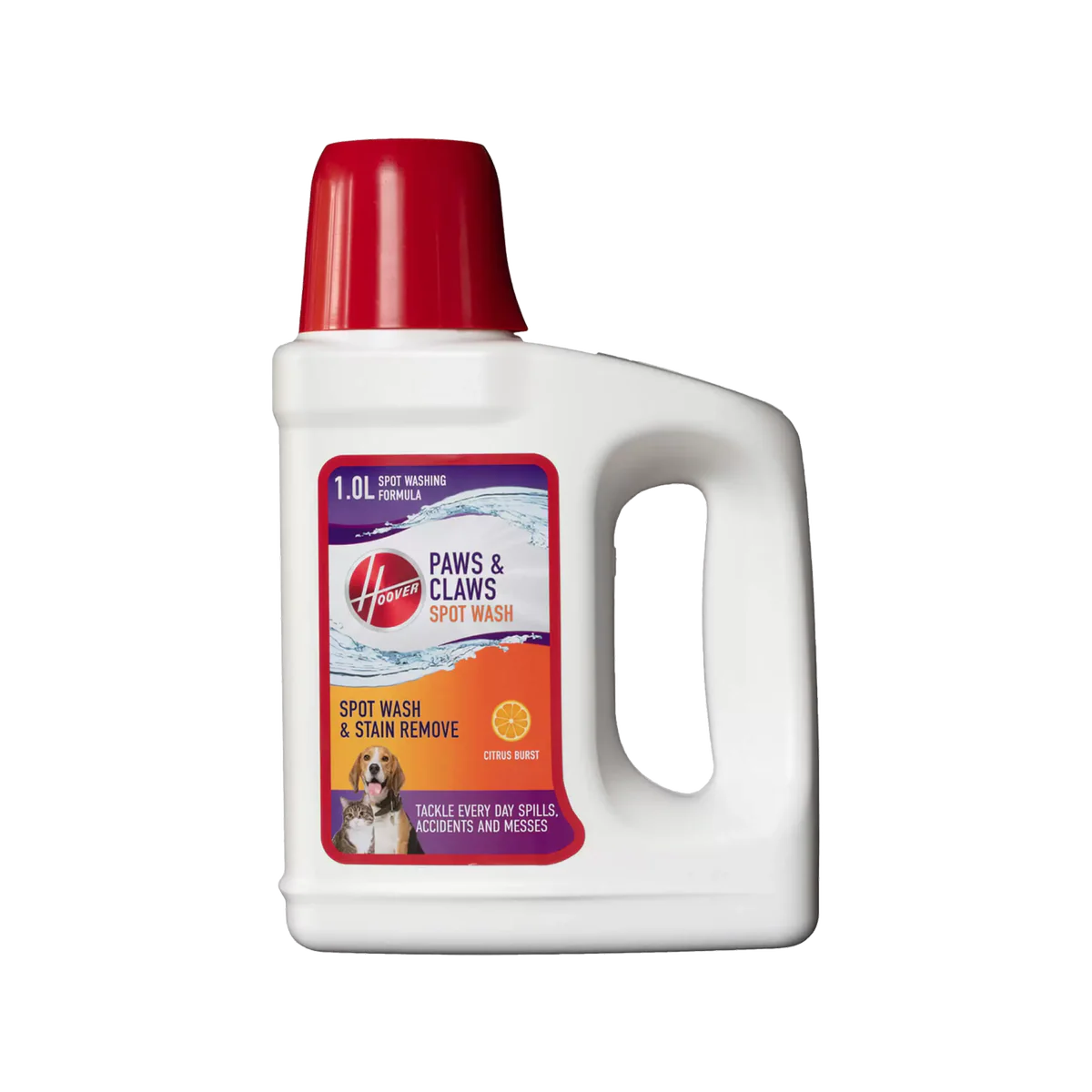 Hoover Paws Claws Spot Wash Solution - 1L - Carpet & Textile Cleaner